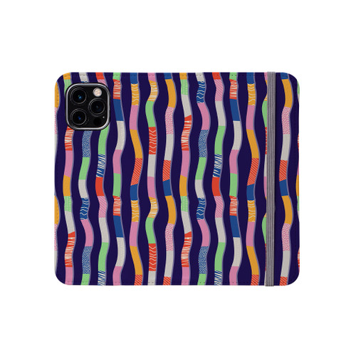 Abstract Ribbons Pattern iPhone Folio Case By Artists Collection