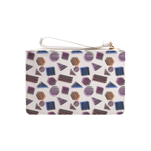 Abstract Shapes Pattern Clutch Bag By Artists Collection