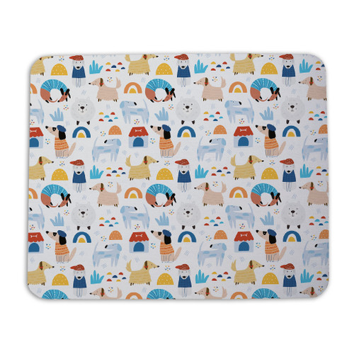 Cute Dogs Pattern Mouse Pad By Artists Collection