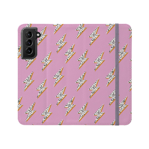 Abstract Thunder Pattern Samsung Folio Case By Artists Collection