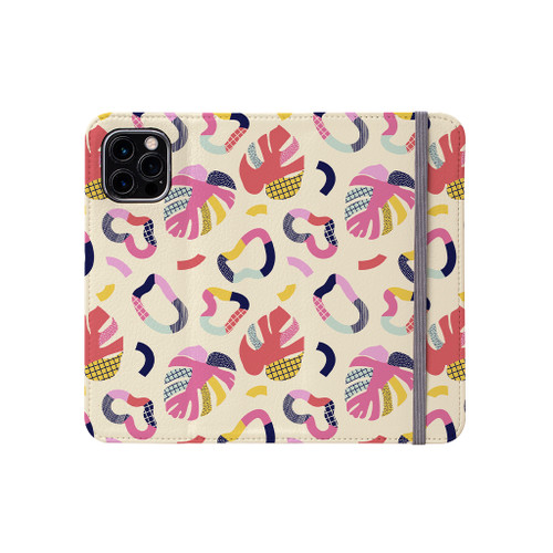 Abstract Tropical Shapes Pattern iPhone Folio Case By Artists Collection