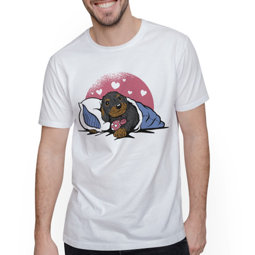 Cute Dachshund Sleeping T-Shirt By Vexels