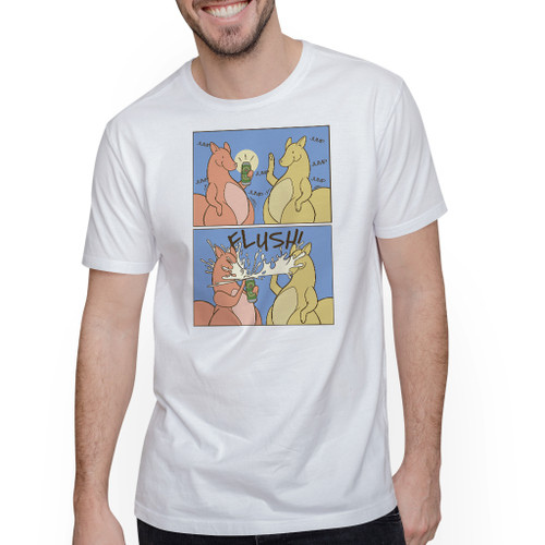 Funny Kangaroo With Can T-Shirt By Vexels
