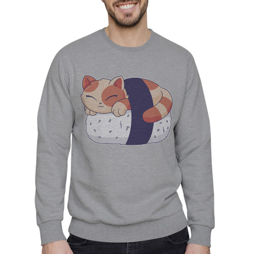 Sleeping Sushi Cat Crewneck Sweatshirt By Vexels