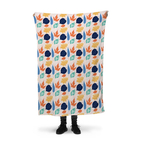 Abstract Fall Pattern Fleece Blanket By Artists Collection