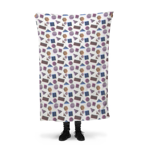 Abstract Shapes Pattern Fleece Blanket By Artists Collection
