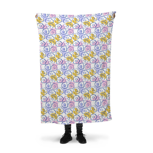 Simple Flower Light Pattern Fleece Blanket By Artists Collection