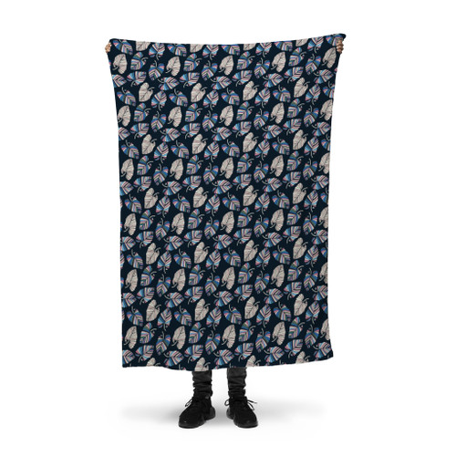 Trendy Leaves Pattern Fleece Blanket By Artists Collection