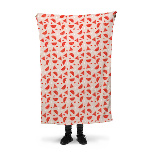 Watermelon Pattern Fleece Blanket By Artists Collection