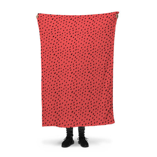 Watermelon Seeds Pattern Fleece Blanket By Artists Collection