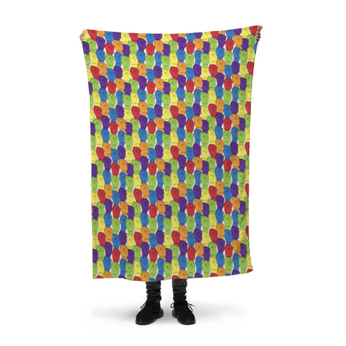 No Racism Pattern Fleece Blanket By Artists Collection