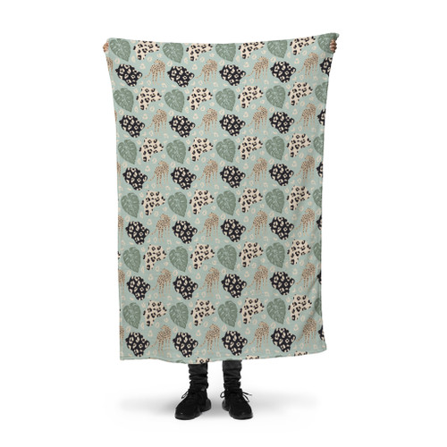 Modern Exotic Leopard Pattern Fleece Blanket By Artists Collection