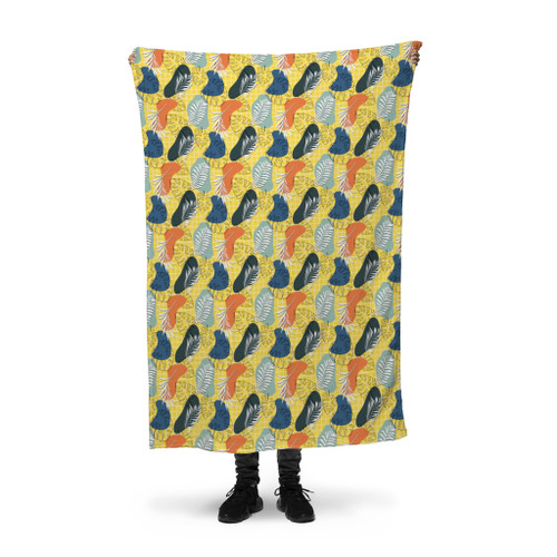 Exotic Memphis Pattern Fleece Blanket By Artists Collection