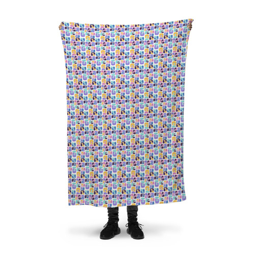 Colorful Forms Pattern Fleece Blanket By Artists Collection