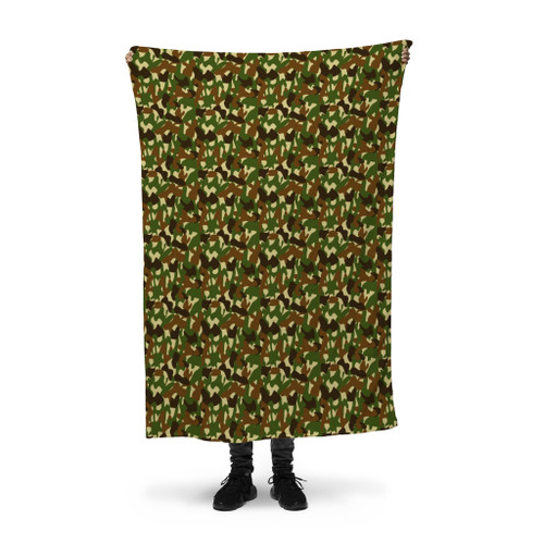 Camouflage Pattern Fleece Blanket By Artists Collection