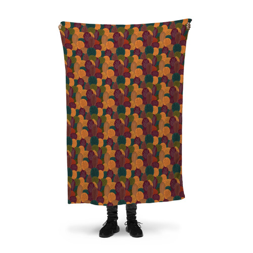 Autumn Forest Pattern Fleece Blanket By Artists Collection