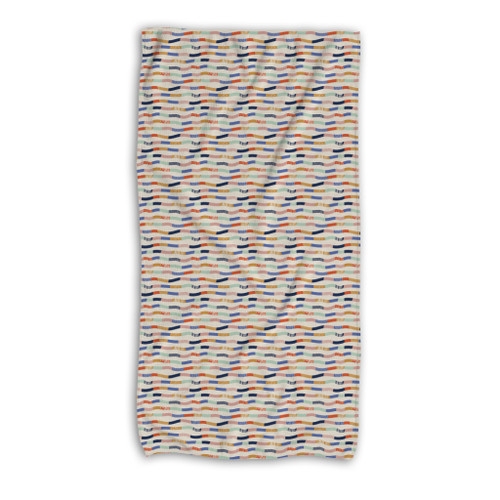 Abstract Lines Pattern Beach Towel By Artists Collection