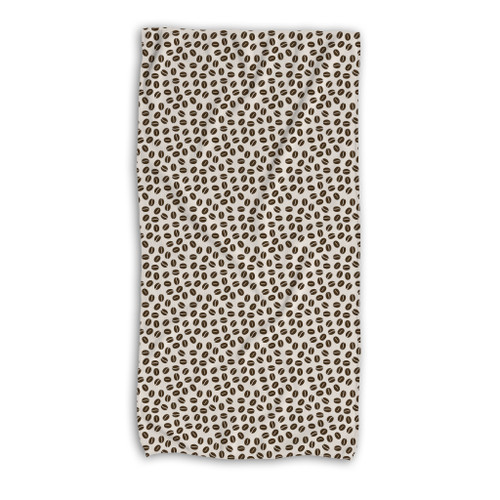 Coffee Pattern Beach Towel By Artists Collection