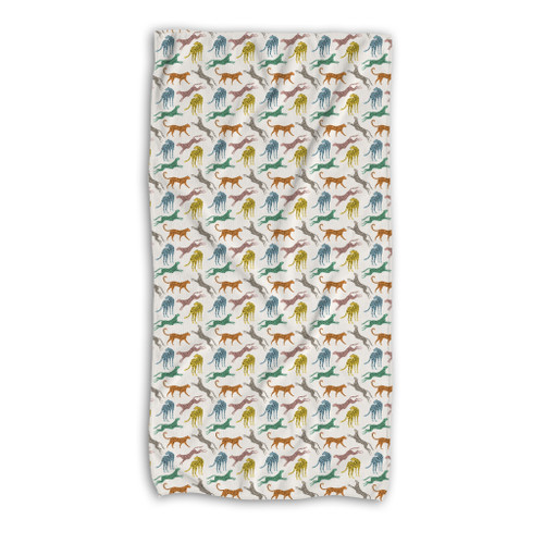 Rainbow Leopard Pattern Beach Towel By Artists Collection