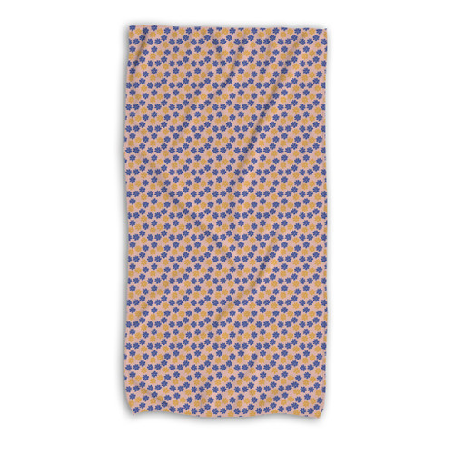 Simple Flower Pattern Beach Towel By Artists Collection