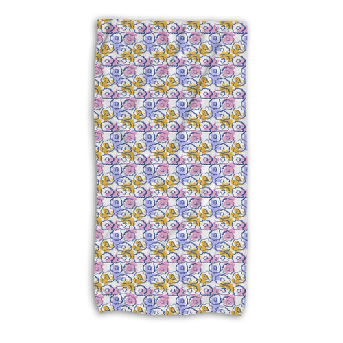 Simple Flower Light Pattern Beach Towel By Artists Collection