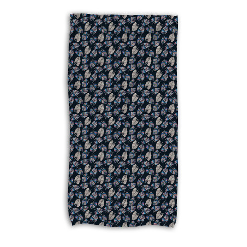 Trendy Leaves Pattern Beach Towel By Artists Collection