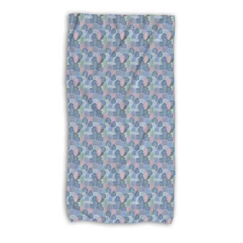 Winter Leaves Pattern Beach Towel By Artists Collection