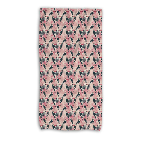 Trendy Toucan Pattern Beach Towel By Artists Collection