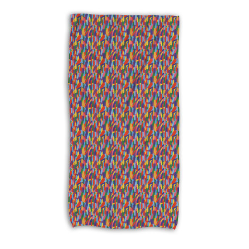 Rainbow Paint Strokes Pattern Beach Towel By Artists Collection