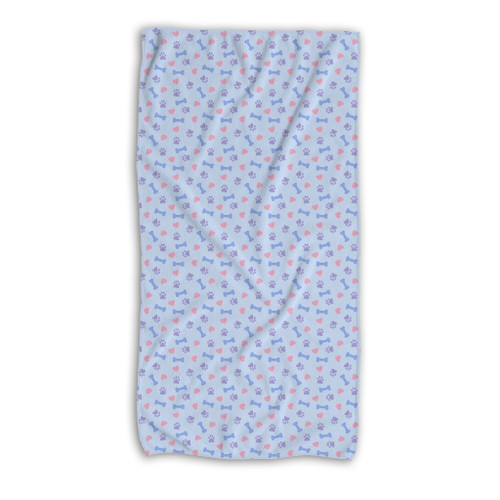 Puppy Pattern Beach Towel By Artists Collection