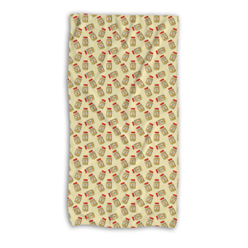 Peanut Butter Lover Pattern Beach Towel By Artists Collection
