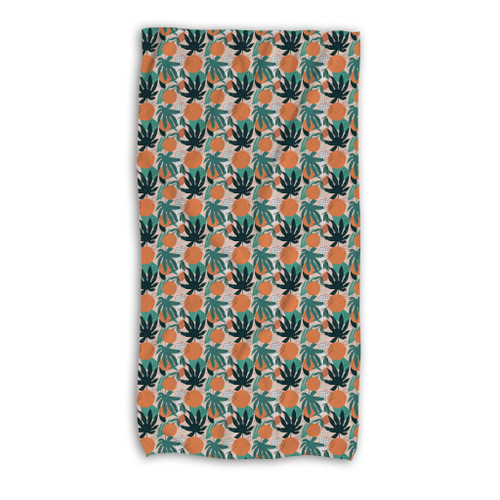 Oranges Pattern Beach Towel By Artists Collection