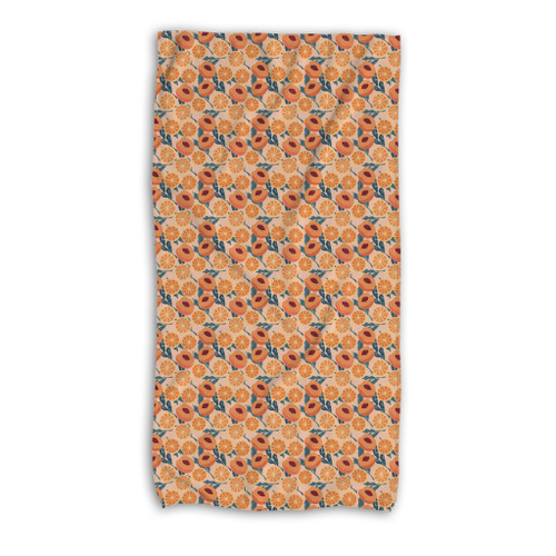 Orange And Peach Pattern Beach Towel By Artists Collection