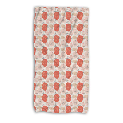 One Line Pattern Beach Towel By Artists Collection