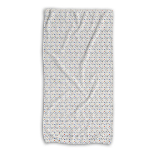 One Line Drawing Abstract Faces Beach Towel By Artists Collection