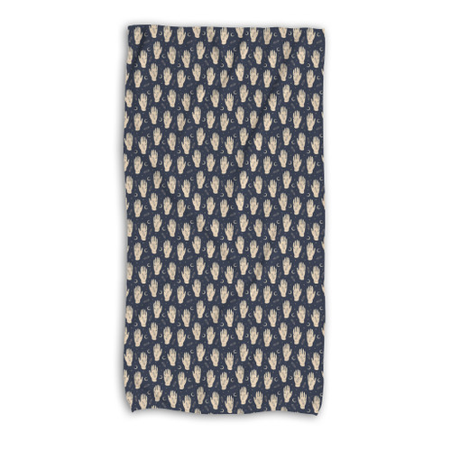 Mystical Hand Pattern Beach Towel By Artists Collection