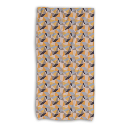 Geometric Large Shapes Pattern Beach Towel By Artists Collection