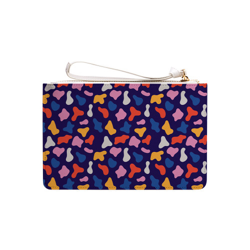 Colorful Cow Pattern Clutch Bag By Artists Collection