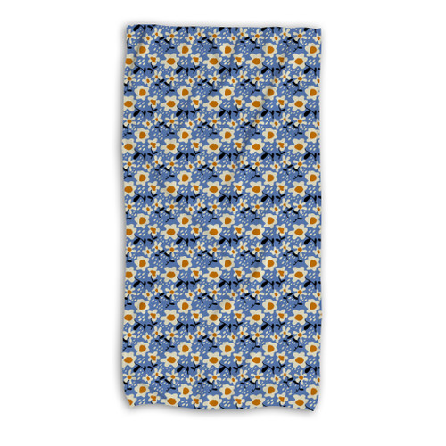 Fresh Flowers Pattern Beach Towel By Artists Collection