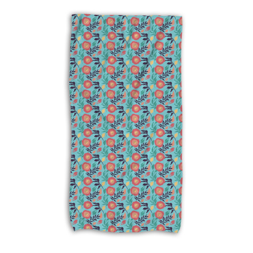 Flower Background Beach Towel By Artists Collection