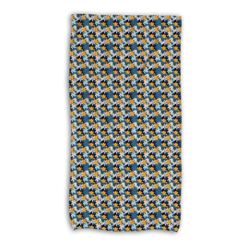 Exotic Flowers Pattern Beach Towel By Artists Collection