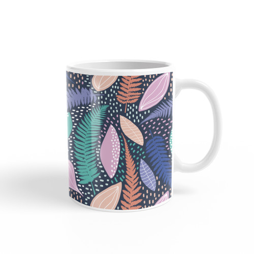 Colorful Fern Pattern Coffee Mug By Artists Collection