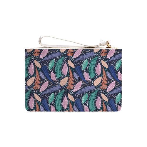 Colorful Fern Pattern Clutch Bag By Artists Collection