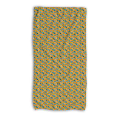 Abstract Small Oranges Pattern Beach Towel By Artists Collection