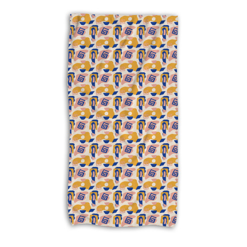 Abstract Boho Pattern Beach Towel By Artists Collection