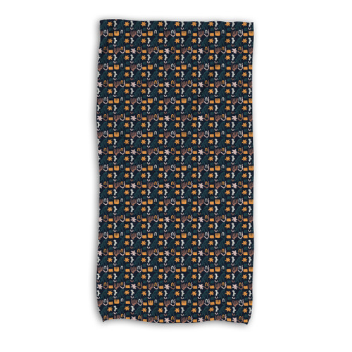 Abstract Autumn Pattern Beach Towel By Artists Collection