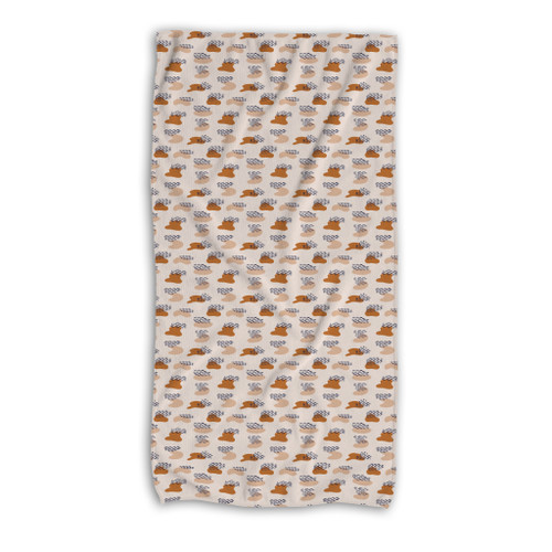 Abstract Terracotta Pattern Beach Towel By Artists Collection