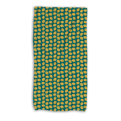 Lemon Pattern Beach Towel By Artists Collection