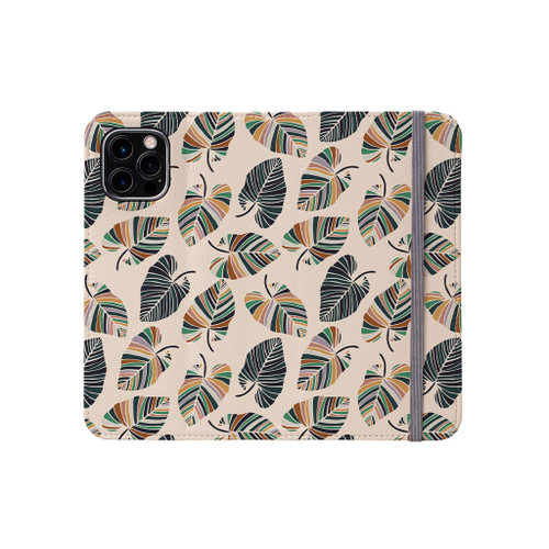 Colorful Leaves Pattern iPhone Folio Case By Artists Collection