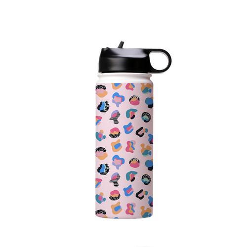 Colorful Leopard Pattern Water Bottle By Artists Collection